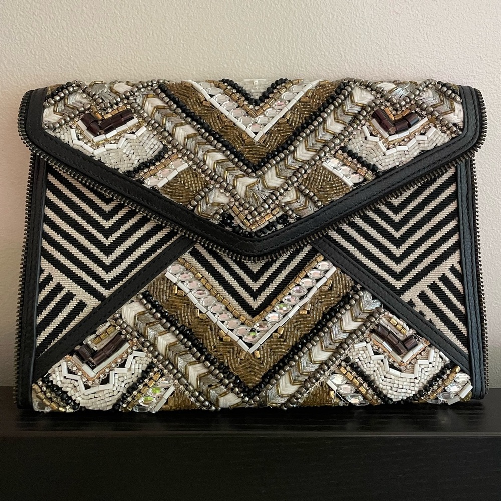 Rebecca Minkoff Wonder Leo beaded clutch